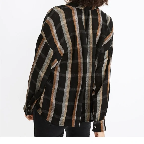 Madewell Oversized  XL Highroad Popover Shirt in Lessing Plaid extra large - Picture 3 of 10